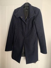 Made In Italy Of Benetton Coat Jacket Popper Front Wool Blend Size 6