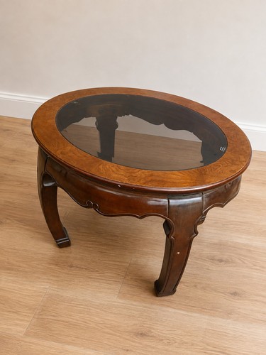 Vintage oval burr walnut - oval,