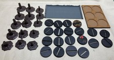 Various Bases - 25mm round, Tree stumps and two movement trays.