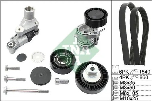 Multi ribbed belt - v-belt, kit
