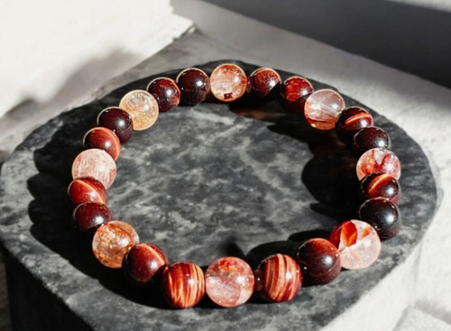 Fire quartz red - quartz, tiger