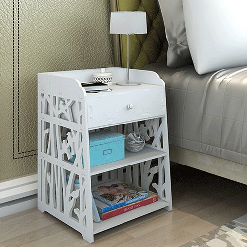 White bedside table drawer - bedside,