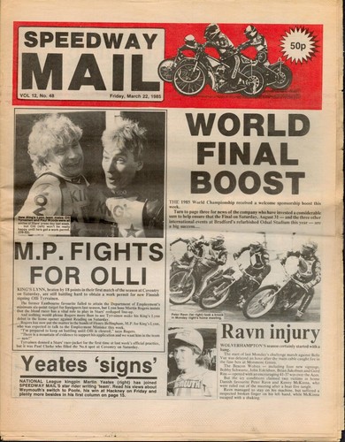 Speedway mail march 1985 - speedway,