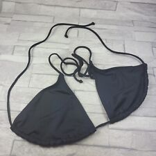 Black Micro Mini Bikini Top Size 8 UK Adjustable Pool Beach Swimming 