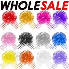 PULL BOWS LARGE 50mm QUALITY Wedding Car Present CHRISTMAS Party Gift Wrap decor