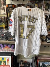 Chicago Cubs 2016 World Series Champions Majestic Jersey Mens Medium Bryant Gold