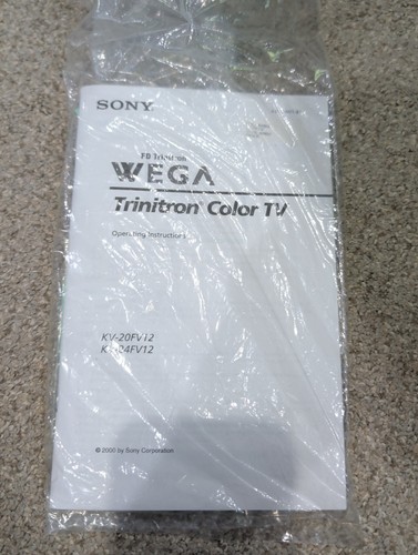 Sony manual trinitron wega - manual,