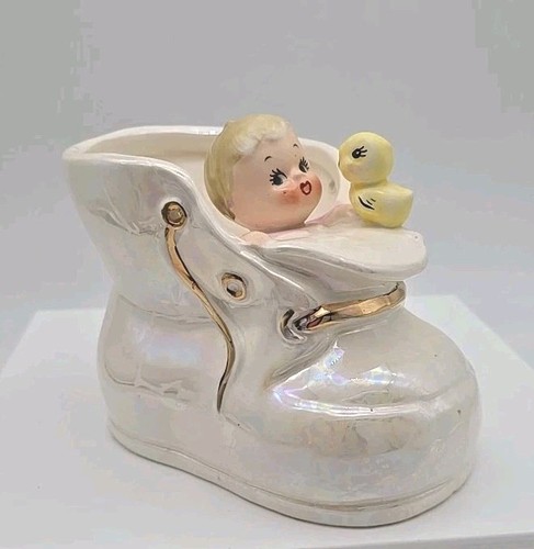 Vintage lefton planter baby - lefton,