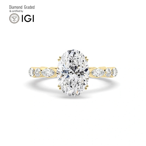Oval diamond engagement - oval,
