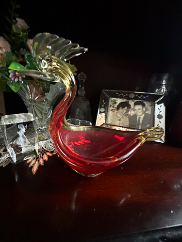Decorative art glass parrot - decorative,