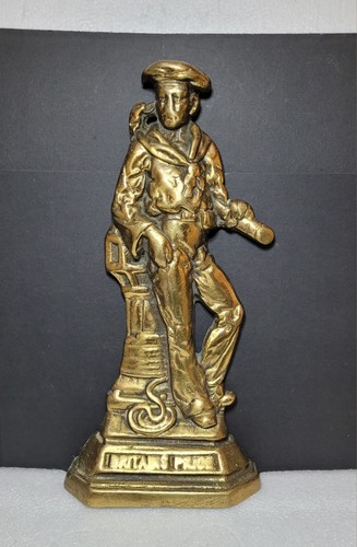 Vintage brass door stop - door,