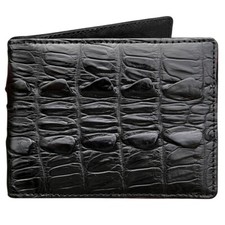 Men's Black Crocodile Skin