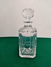 ATLANTIS Crystal Whiskey Decanter Vertical & Star Cuts Excellent Condition ( A42