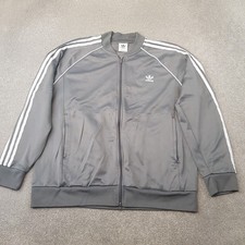 Adidas Mens Track Jacket 3XL XXXL Grey Firebird Originals Superstar Trefoil Zip