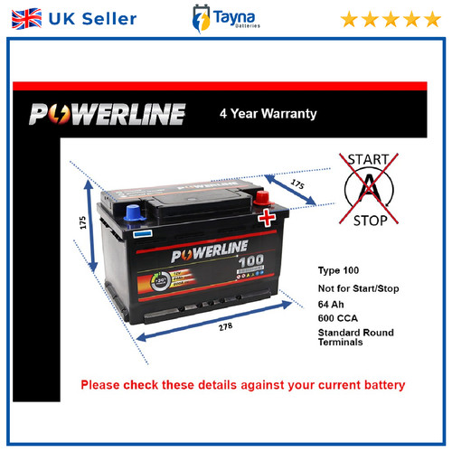 Car battery 100 powerline - car,