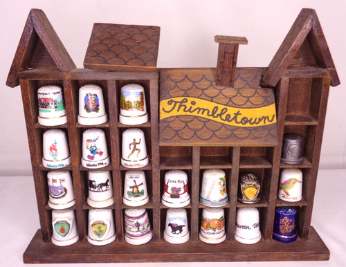 Thimbletown wood shelf display - wood,