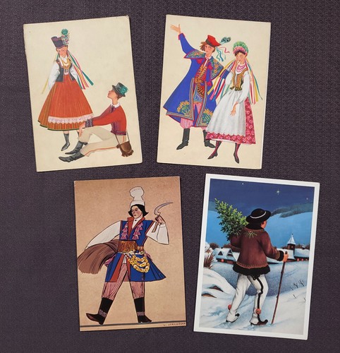 Lot vintage poland - vintage, greeting