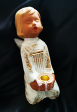 Angel candle holder ceramic
