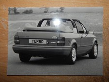 FORD ESCORT III XR3i TURBO CABRIOLET Turbo Technics PRESS PHOTO (UK)  7" x 5"