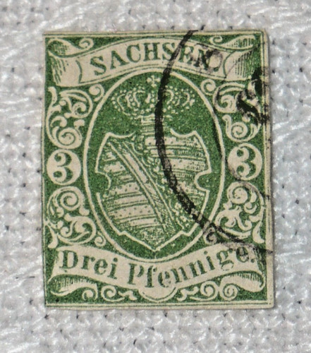 Saxony stamp scott 1851 - #2,,