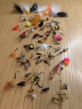 Fly Fishing,trout flies( large selection 100 )  nymphs,dries wets etc. 99p auc?