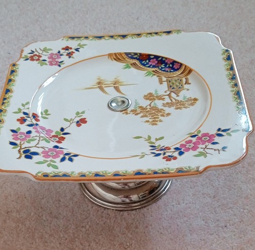 Antique porcelain cake - antique, stand