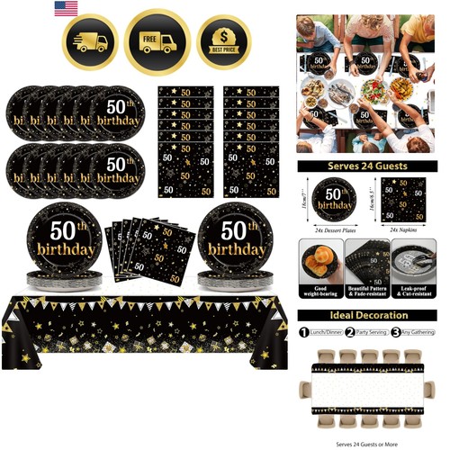 50th birthday party supplies - 50th,