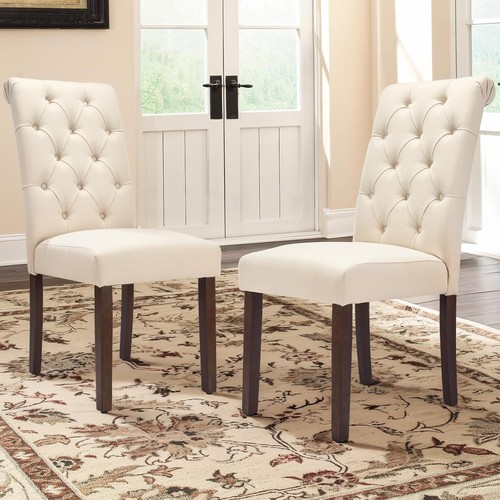 Tufted dining chairs set 2 - tufted,