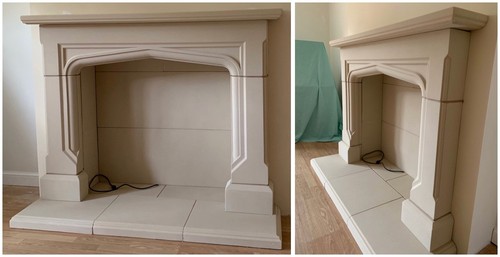Gothic style stone - style, fireplace