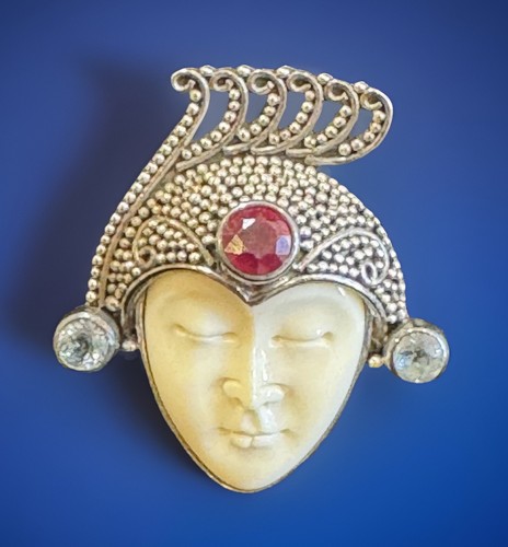 Goddess face sterling - face, silver