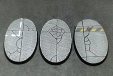 75mm oval resin bases x3