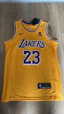 Los Angeles Lakers LeBron James #23 NBA Yellow Basketball Jersey T-shirt