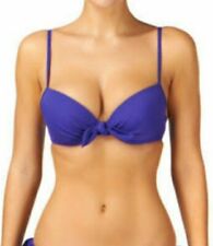 Beautiful Lepel Purple Push Up Bow Bikini Top Underwired Swimwear Size 32 