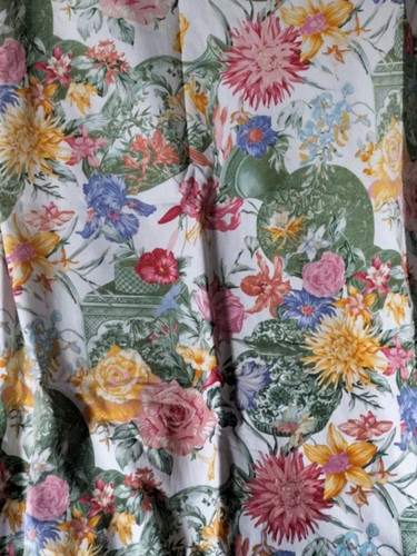 Vintage french curtains floral - curtains,