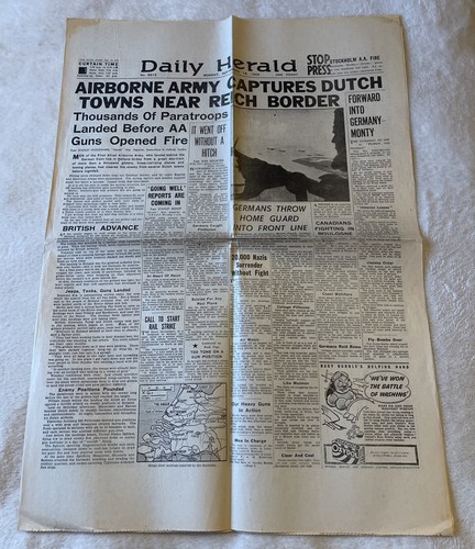 Ww2 newspaper september 18 - newspaper,