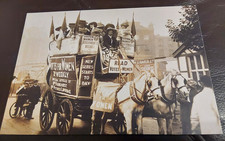 Votes for Women's,  Suffragettes Newspaper on Omnibus,  London Museum Postcard V