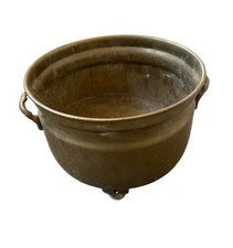 Vintage Brass Trough Planter Plant Pot Old Rococo Handles