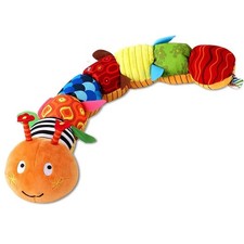 Baby Musical Caterpillar Rattle Plush Toy – Sensory Educational Gift As