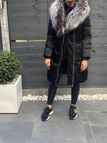 Womens black down jacket coat - jacket/,