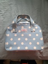 Cath Kidston Light Blue White Dots Medium Size Toiletry Bag
