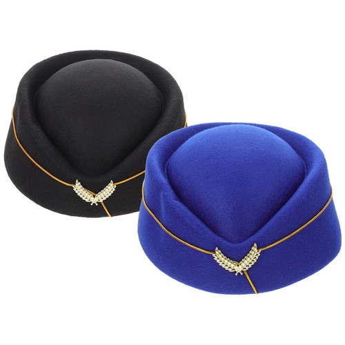 2pcs air hostess beret hat - air,