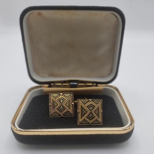 Vintage square gold - gold, tone