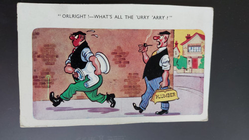 Vintage saucy postcard comic - vintage,