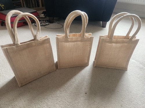 Beige jute tote bags - tote, with