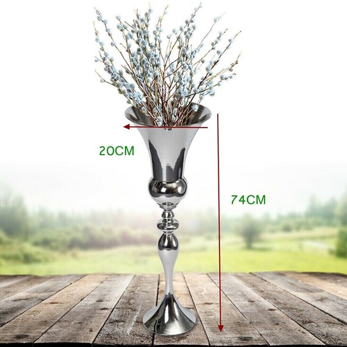 74cm large iron conic vase - 74cm,
