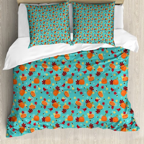 Autumn pumpkin duvet - autumn, cover