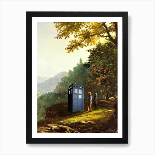 Vintage tardis art print - vintage,