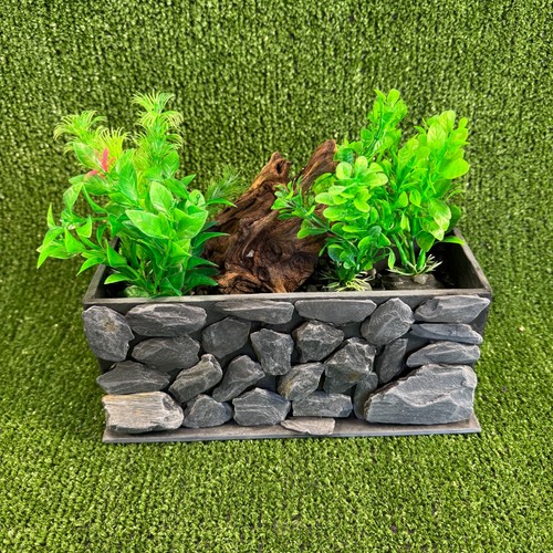 Slate aquarium planter discus - slate,