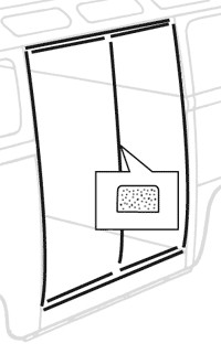 Side cargo door seals grey - grey, as