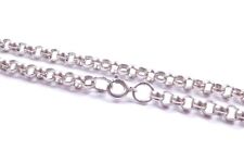 Vintage 1982 Belcher Necklace Chain 925 Sterling Silver Round Link 17.5 Inch